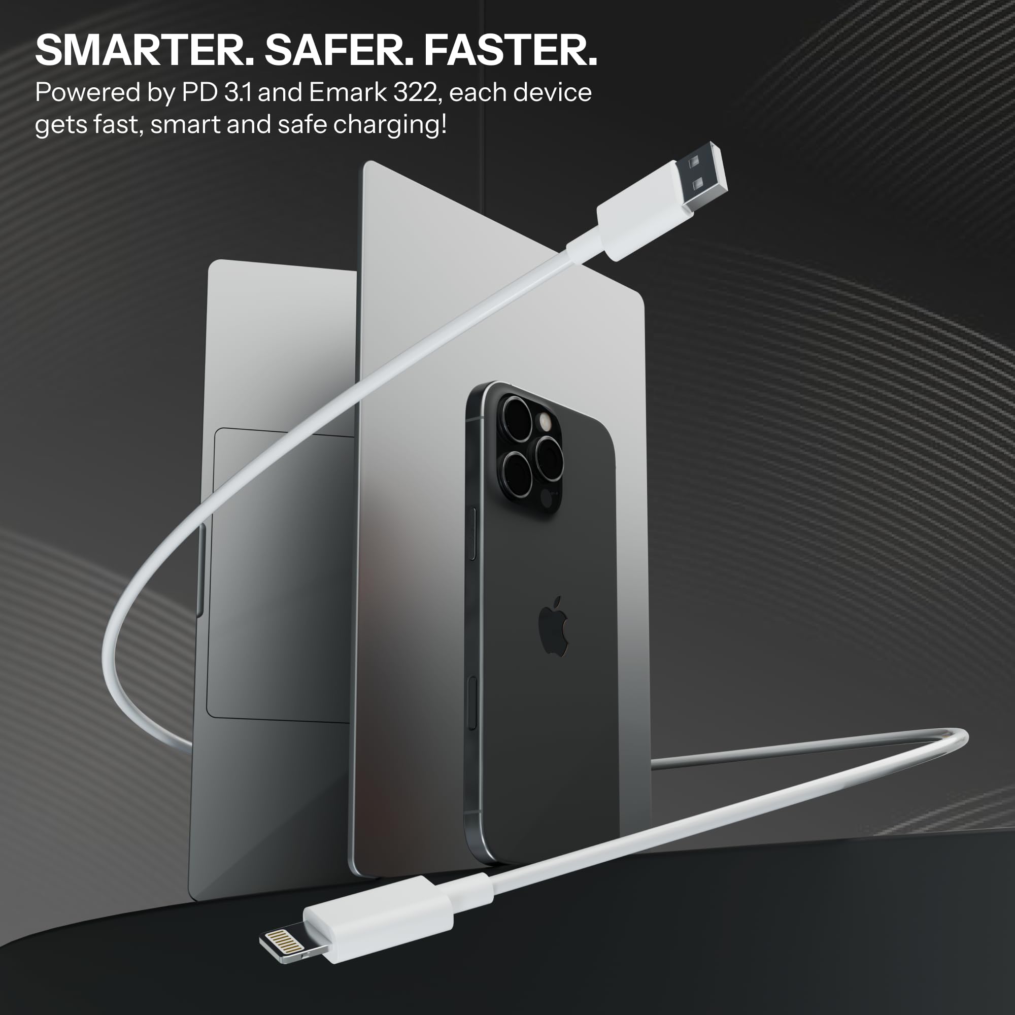 Homemo Iphone Compatible lightning to USB Fast Charging cable — Amazon image 9