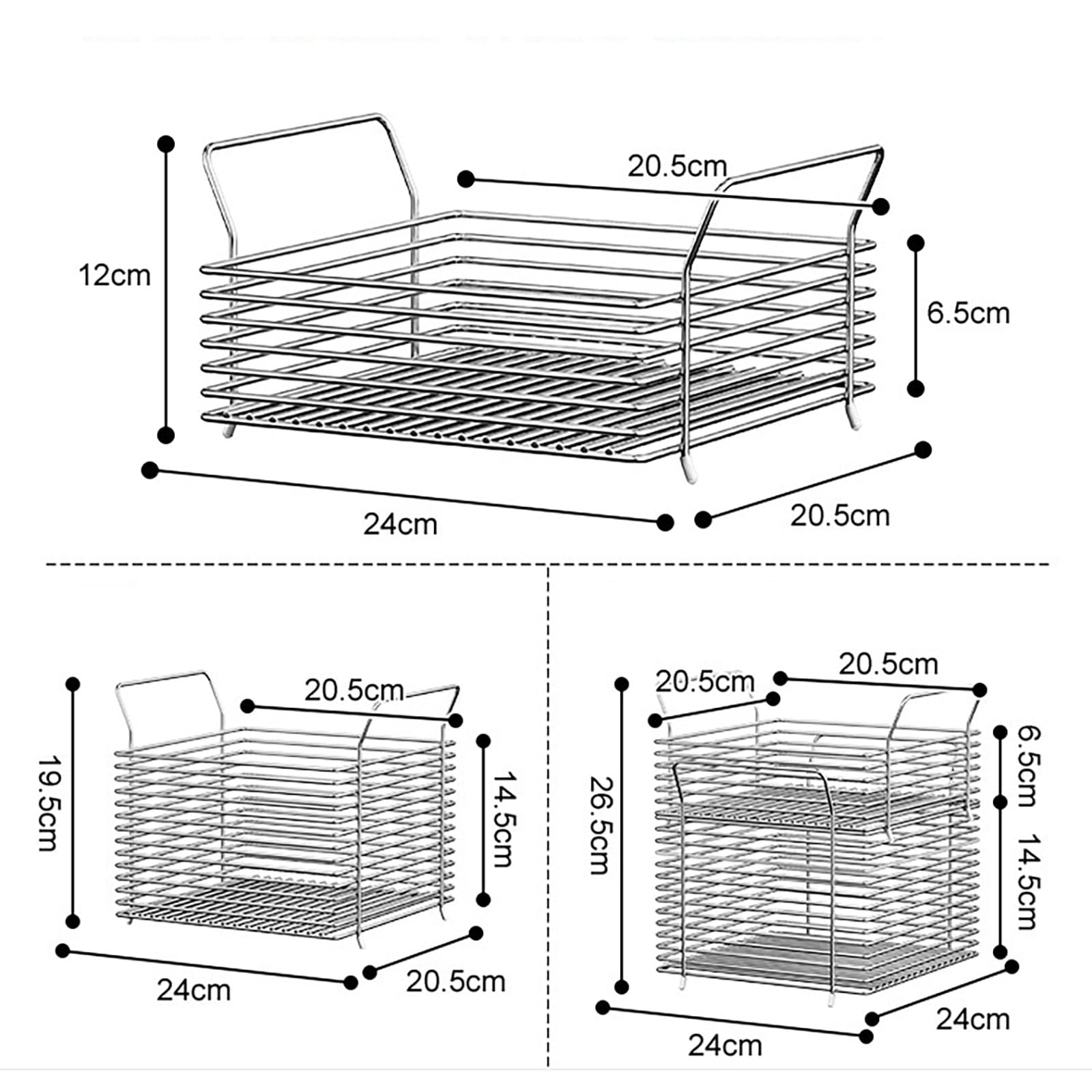 2-poziomowy kosz na owoce na blat kuchenny Heavy Duty Uchwyt ze stali nierdzewnej 304 Cały metalowy elegancki stojak do przechowywania(X-Large)
