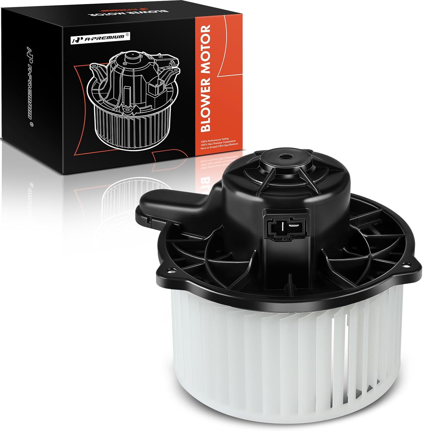 A-Premium Front HVAC Heater Blower Motor Compatible with Hyundai Elantra 2007-2010, Santa Fe 2007-2009, Genesis 2009-2014, Veracruz 2007-2012, Equus 2011-2013, with Fan Cage