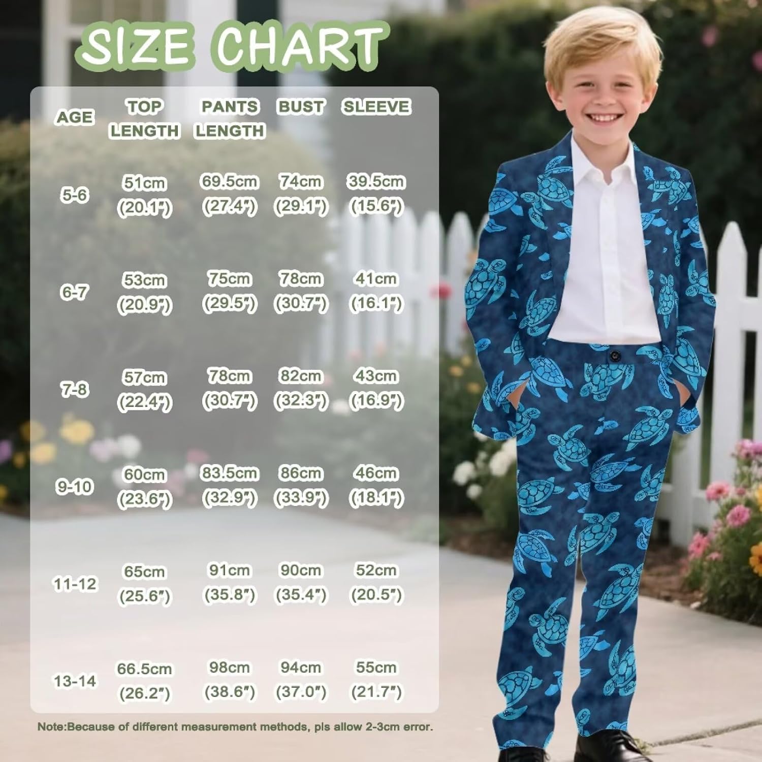 Boys Formal Suits 2 Piece Kids Suit One Button Jacket and Dress Pants Set with Pockets for Holiday Party 5-14 Years