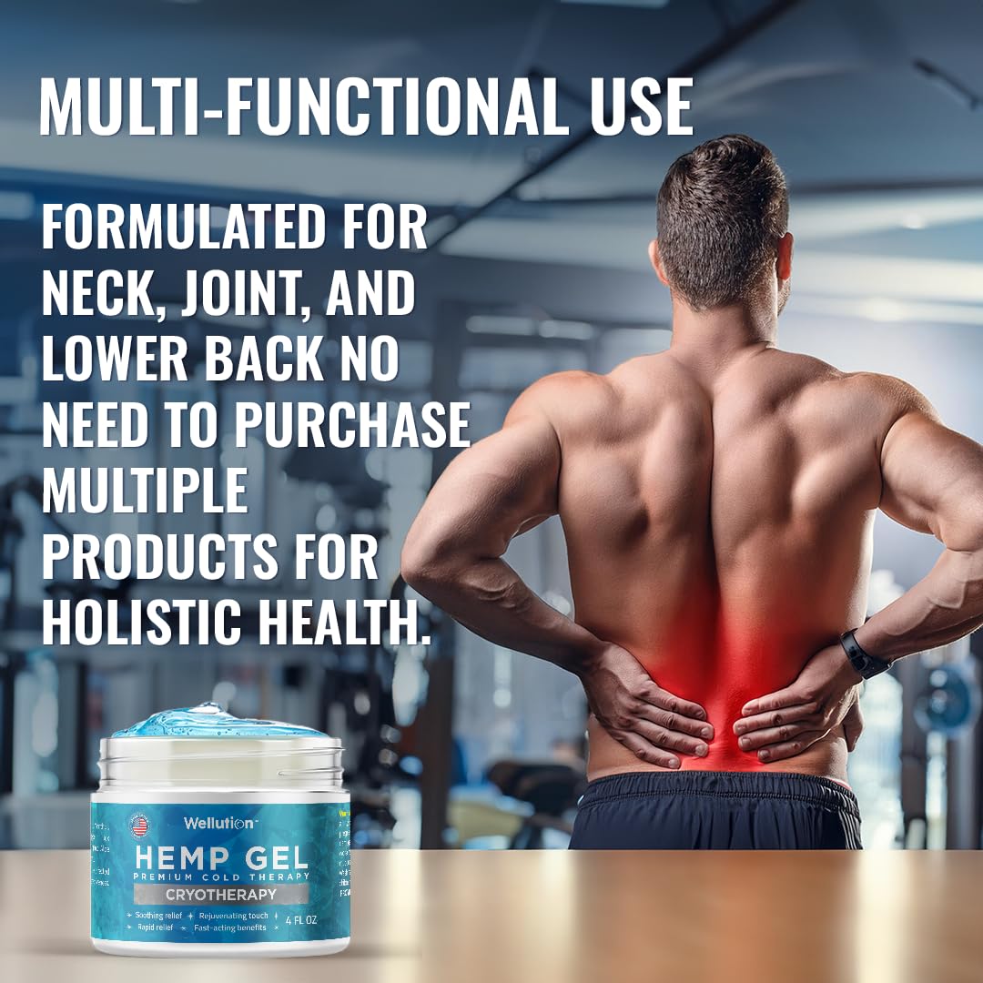 WELLUTION Cryotherapy Hemp Gel – Gentle Cooling Sensation with Menthol & Arnica – Non-Greasy, Quick-Absorbing Formula – Lightweight Gel for Comfort & Refreshing Feel – 4oz — Amazon image 5