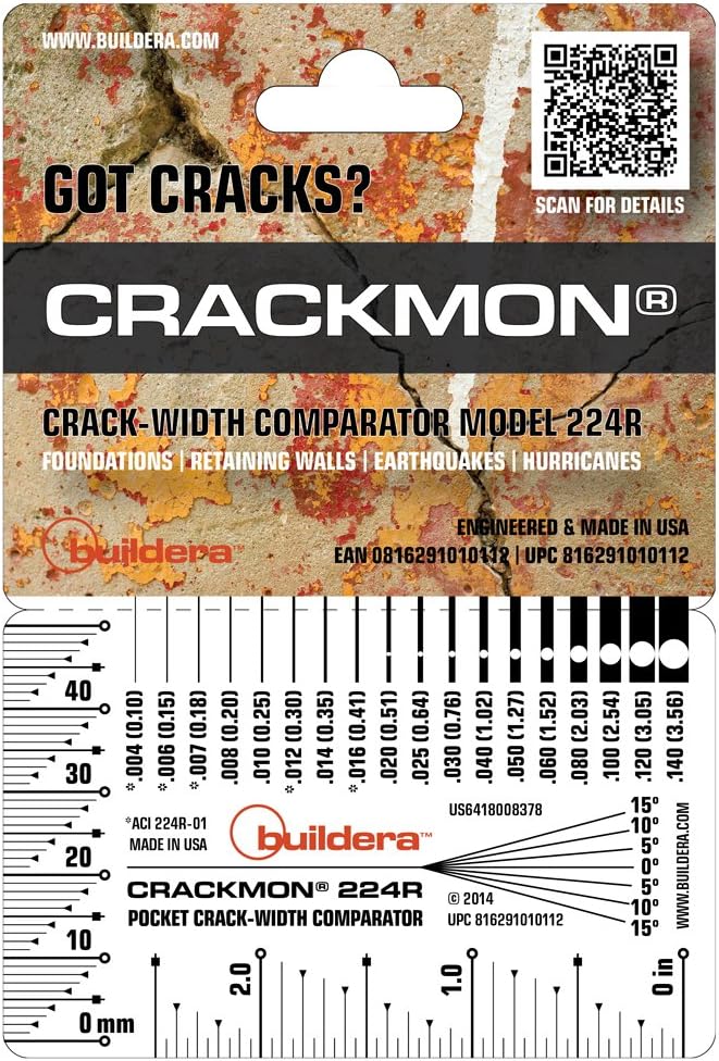 CRACKMON® 224R Crack Width Comparator Gauge (ACI 224R-01 Compliant)