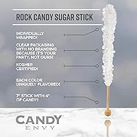 Vista 4 de Black and White Rock Candy Palitos de azúcar – 12 caramelos envueltos individualmente – Cereza negra y sabor a azúcar original