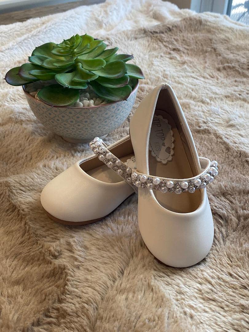 iGirlDress Infant Toddler Girls Straps Flower Girls Shoes S116 White Size 3