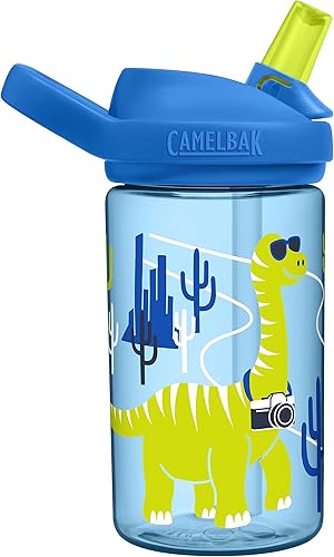 Miniatura 3 de CamelBak Eddy+ Botella de agua para niños de 14 onzas con Tritan Renew, parte superior de pajilla, a prueba de fugas cuando está cerrada, colores de