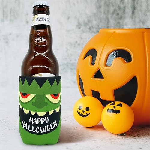 Miniatura 6 de 12 fundas para enfriadores de latas de Halloween – Trick or Treat Trick or Treat Trébol Cerveza Bebida Suministros Decoración Recuerdos
