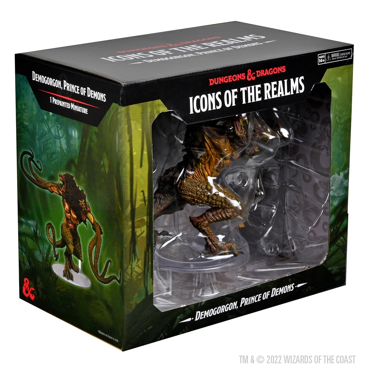 WizKids D & D Icons of The Realms Miniatures: Demogorgon, Prince of Demons - Painted Figurine, Dungeons & Dragons