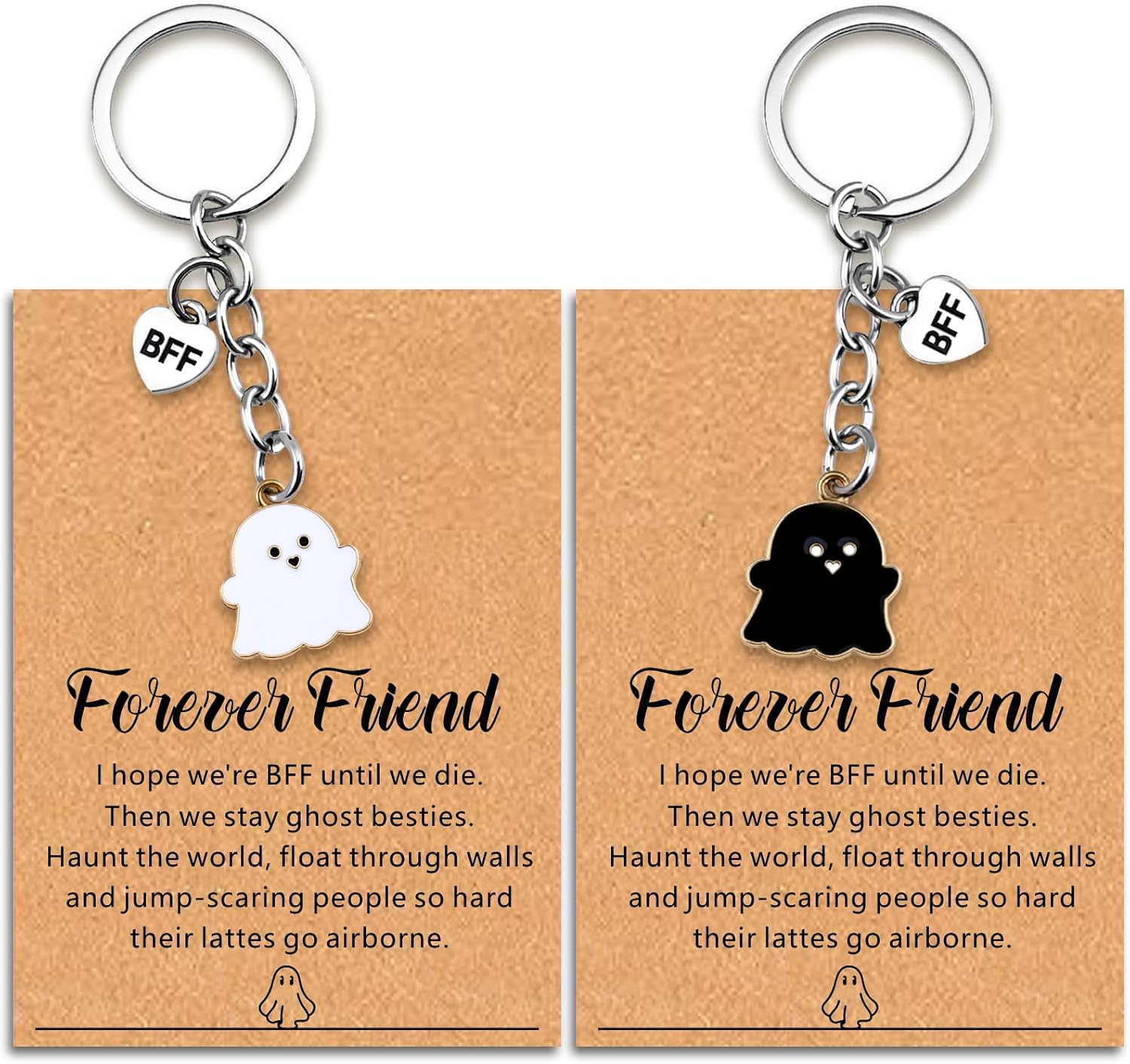 Best Friend Keychain Long Distance Friendship Gifts for Friends Cute Bff Gifts for Bestie Birthday Valentines Galentines Christmas Gift for Women Boo Basket Stuffers Best Womens Stocking Stuffer