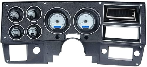 Dakota Digital 73-87 Chevy Truck VHX System, Silver Face - Pantalla azul