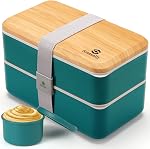 Bento Box Adult Lunch Box,Lunch Box with Compartments(47oz),Stackable Adults Bento Lunch Box,Rectangle Lunchable Food Container with Utensil Set,Salad Box,Leak-Proof Lunchbox,Microwave/Dishwasher Safe