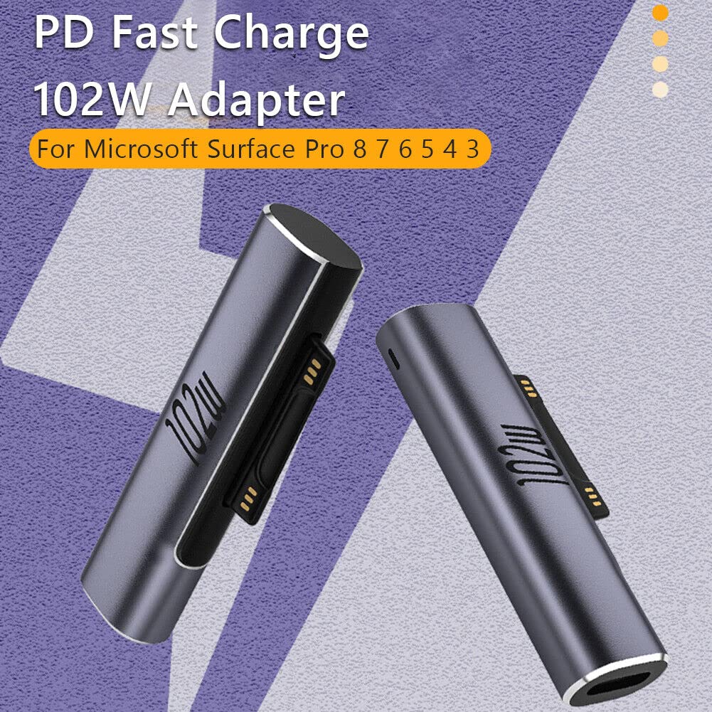 Amazon | Microsoft用 Surface Pro 3 4 5 6 7 8 x用DC15V 102W USB-C