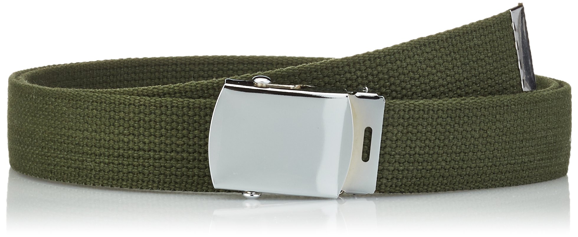 Ceinture Militaire Américaine Vert Olive - Style Armée US, Longueur 130 Cm, Matière Coton - Taille Unique