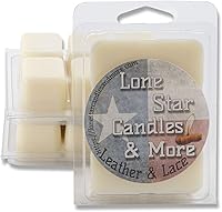 Vista 12 de Leather & Lace, Lone Star Candles & More's Premium - Cera vertida a mano, auténtico aroma de cuero genuino mezclado con vainilla cremosa, 6 cubos