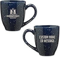 Vista 65 de Rico Industries NCAA UCLA Bruins Royal Blue - Taza de café de cerámica moteada grabada con láser de 16 onzas