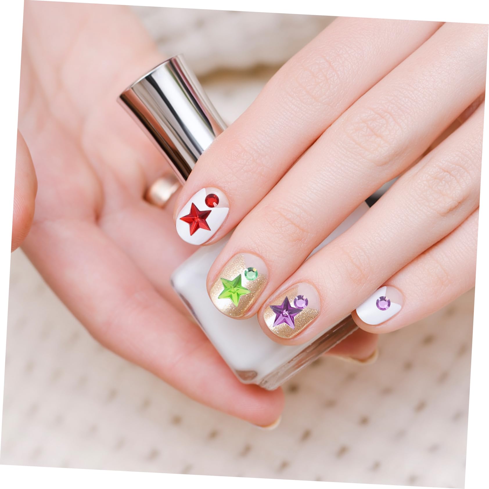 NUOBESTY 40blätter Selbstklebende Strasssteine Für Gesicht Glitzer-juwelen Für Makeup Nageldekoration Für Partys Karneval Hochzeiten Und Besondere Anlässe Hautfreundliches Material