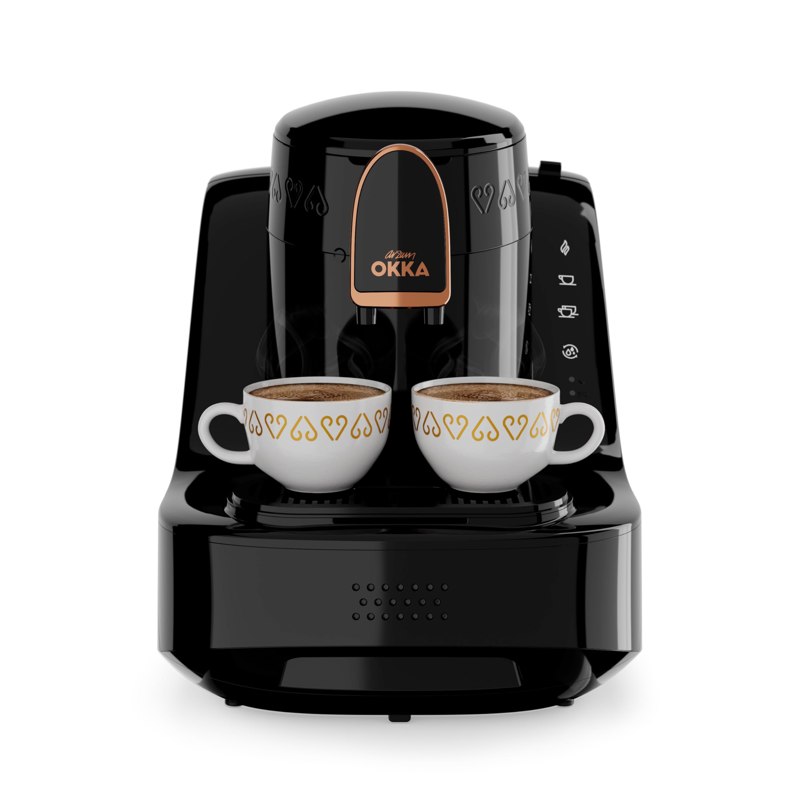 Arzum OKKA ELIT Türkische Kaffeemaschine (Schwarz-Kupfer)