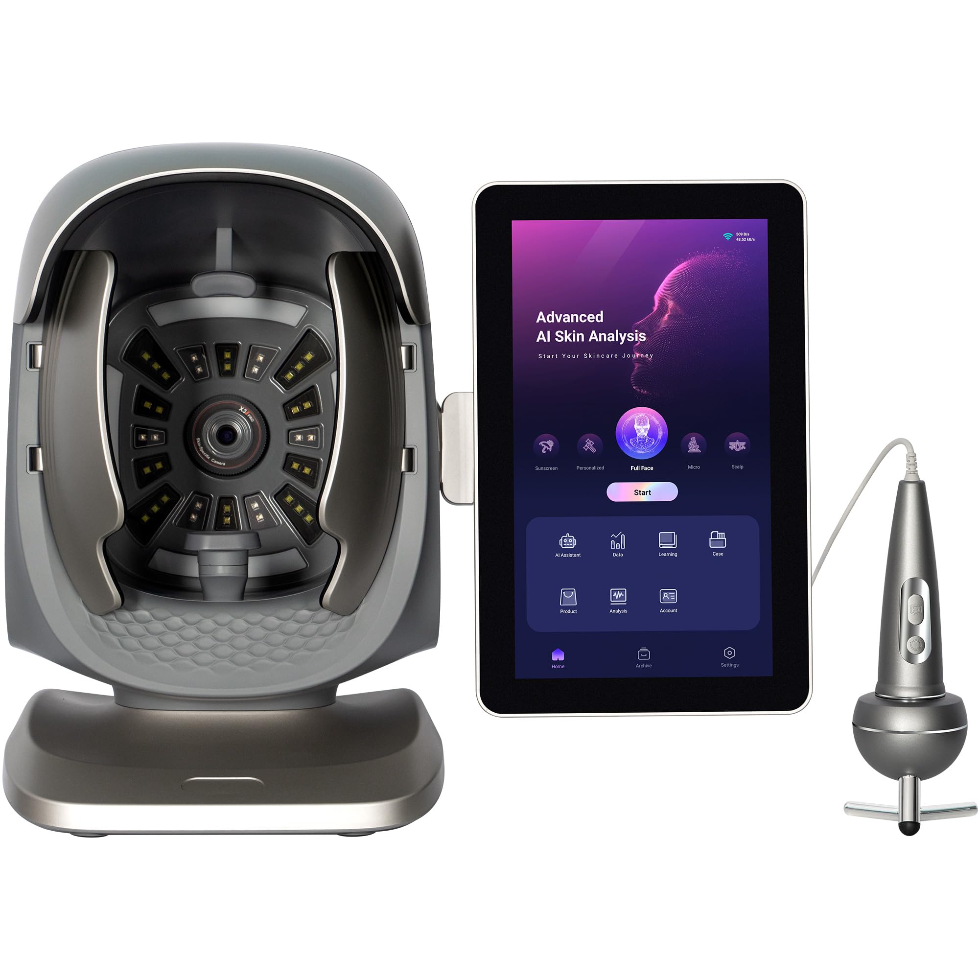X3 PRO Analizzatore Pelle AI con Analisi Cuoio Capelluto