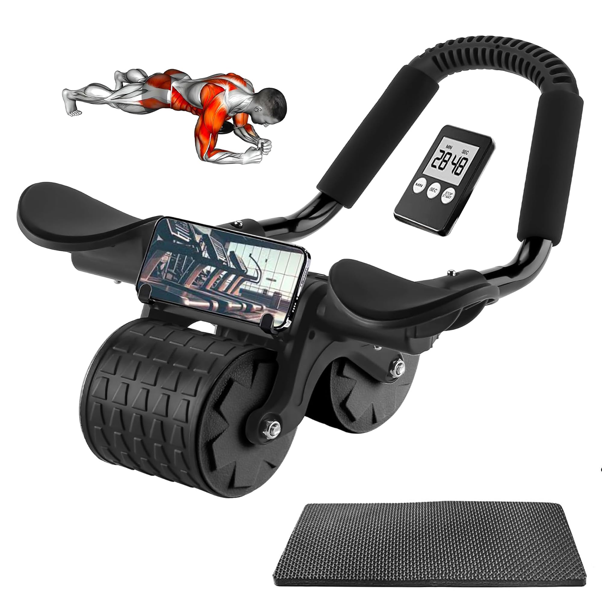 See full amazon price history chart for US1984 Abs roller Wheel, Automatic Rebound Abdominal Wheel For Abs Workout, Abdominal Fitness Wheel for men women, Core Trainer Plank Exercise Wheels with Timer and Phone Stand For Home Gym (Black) US1984 Abs roller Wheel, Automatic Rebound Abdominal Wheel For Abs Workout, Abdominal Fitness Wheel for men women, Core Trainer Plank Exercise Wheels with Timer and Phone Stand For Home Gym (Black) (B0CVQP7G5T) Amazon Price History, Amazon Price Tracker