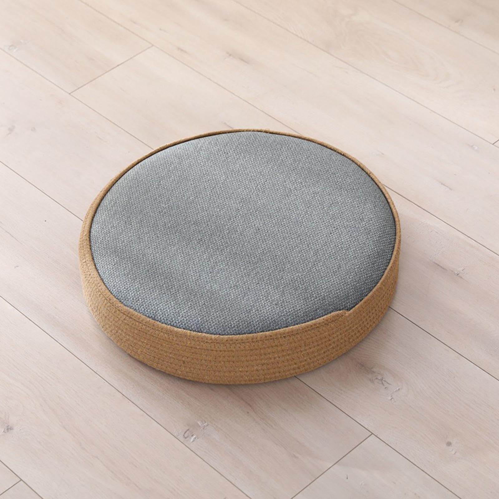 Cojín Redondo de Tatami, Puf de Meditación, Esterilla de Tela Cómoda, Ideal para El Hogar, La Sala de Estar, La Oficina Y La Meditación, Estilo Grande G, Individual