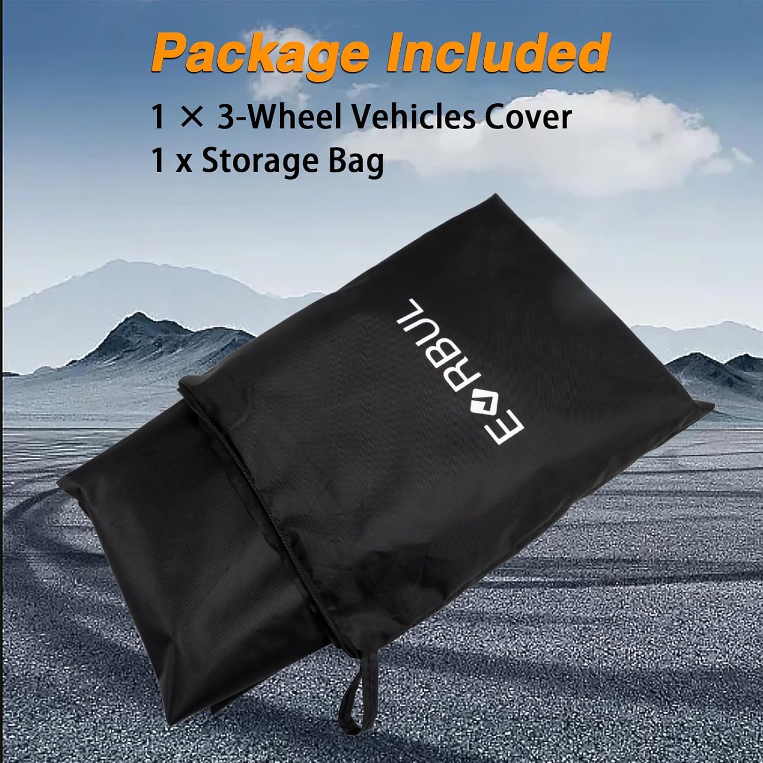 EVRBUL Funda completa para vehículos de 3 ruedas, a prueba de polvo e impermeable, compatible con Can-Am Ryker 600 Ryker 900 Ryker Sport Ryker Rally Edition, se adapta hasta 103 pulgadas