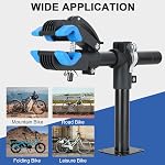 DASBET Wall Mount Bicycle Rack Workstand with Adjustable Clamp for Road Mountain Bikes, Steel & Plastic, 45lbs (20kg) Capacity