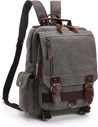 XINYASEE Mens & Womens Backpack iPad Backpack Multifunctional Fashion Travel Backpack Waterproof Retro Canvas Backpack Crossbody Backpack