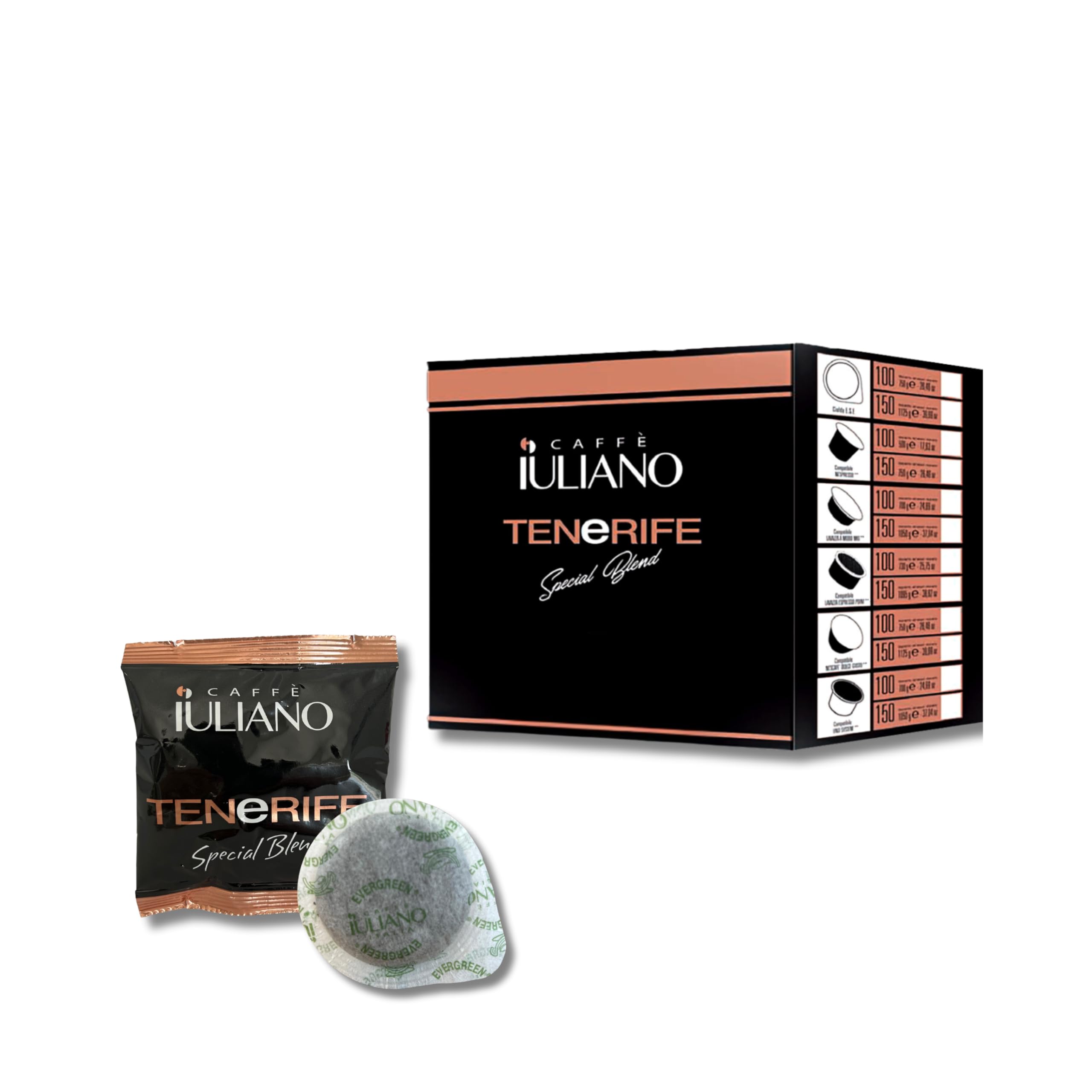 300 CIALDE CAFFE' IULIANO TENERIFE SPECIAL BLEND MISCELA: 5% Arabica - 95% Robusta TOSTATURA: Media