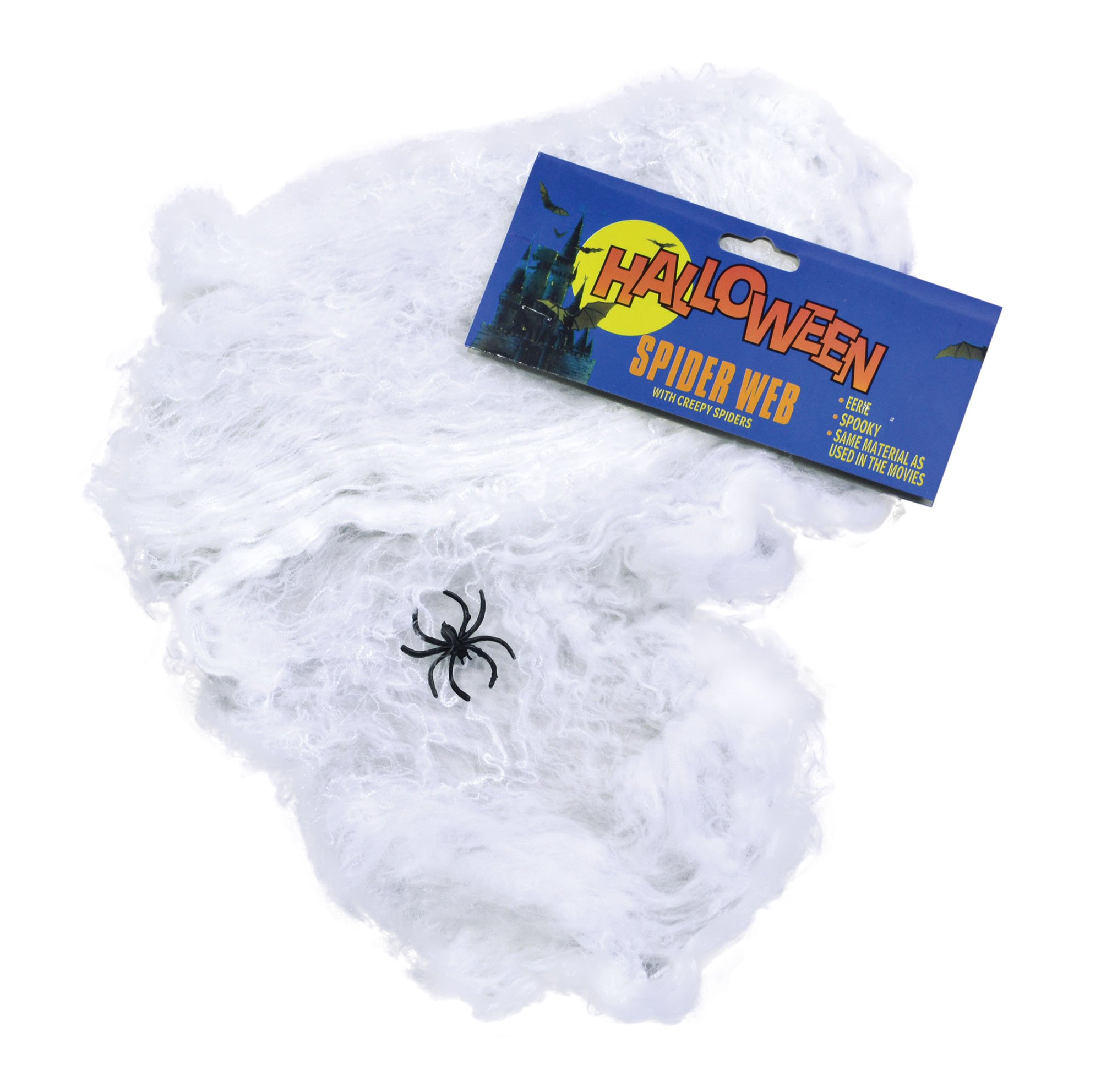 Bristol NoveltyHI028 Web Wool with Plastic Spider, White/Black, One Size