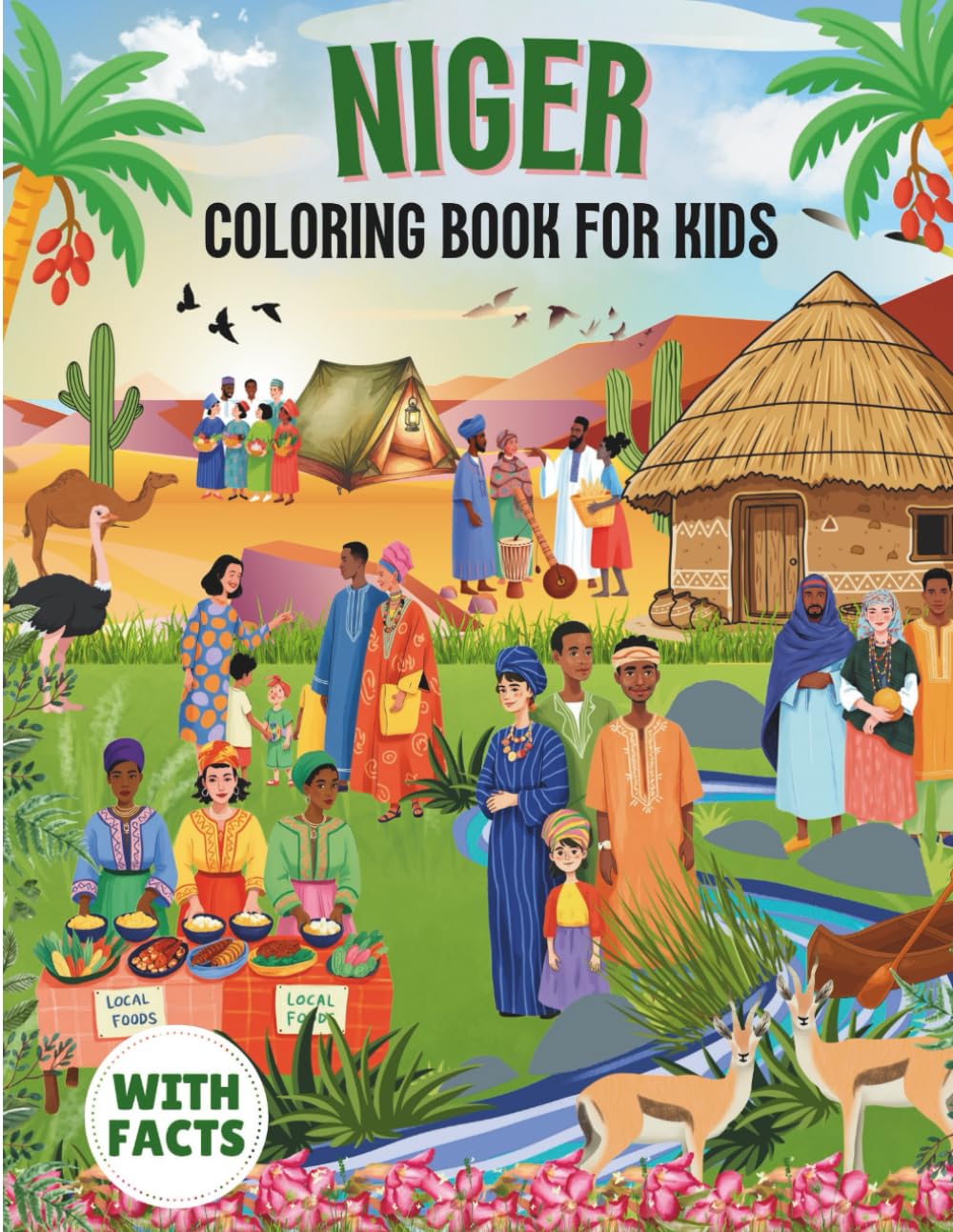 Niger coloring book for kids with facts