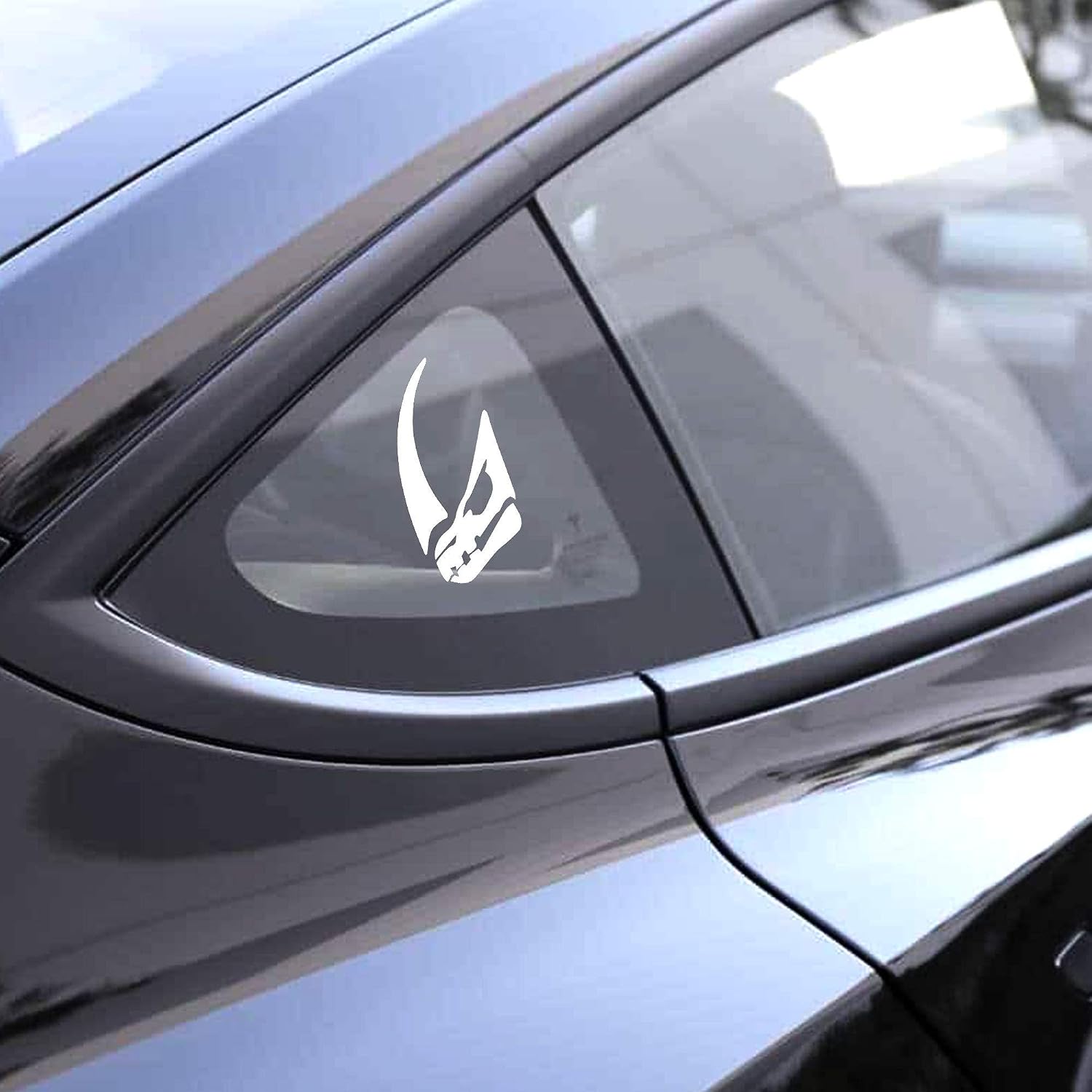 Bounty Hunter Star Mandalorian Mudhorn Mud Horn Signet Silver Vinyl Decal bumper Sticker