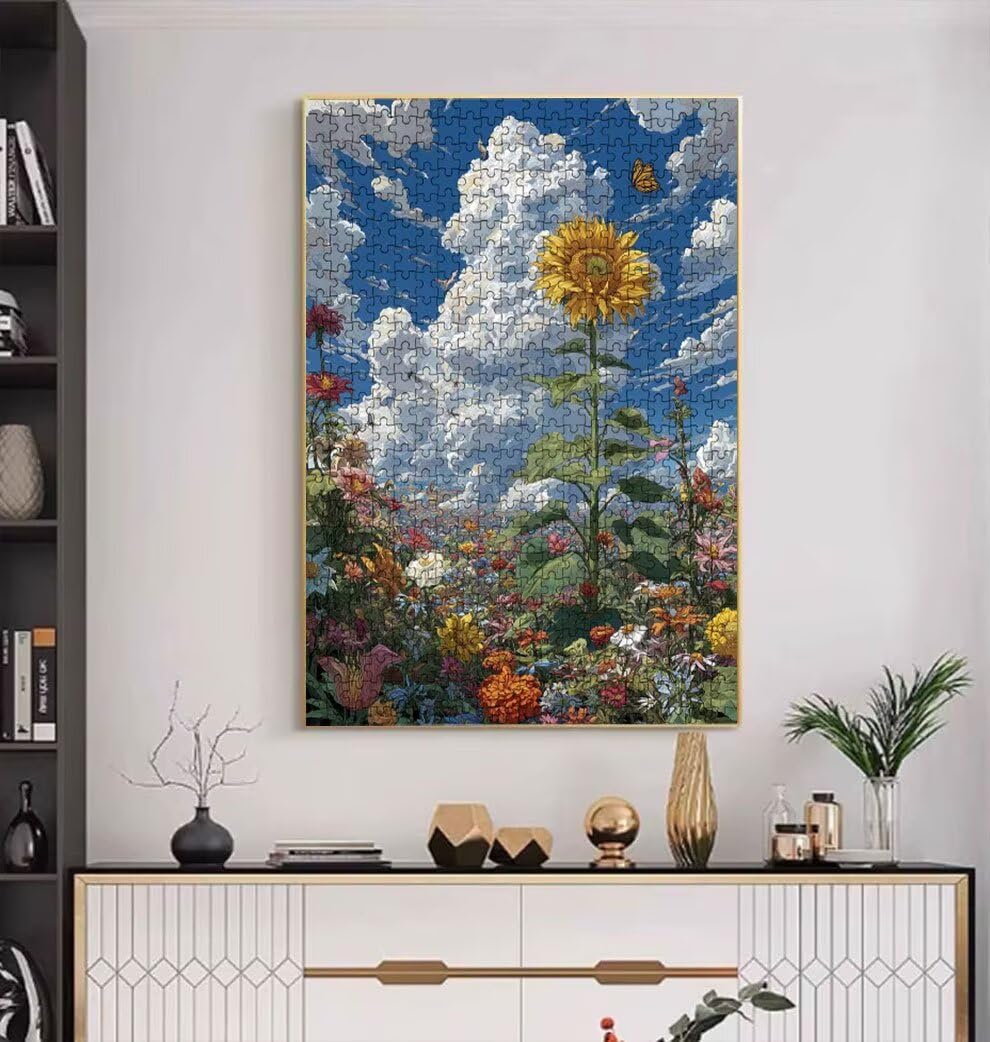 Puzzle 1000 Pezzi, Jigsaw Puzzle per Adulti, Girasole Giallo BLQSBGA6-473 | Puzzle Classici, Impossibile Difficile Sfidanti Puzzles, Puzzle Decorativo per La Famiglia, Come Regalo e Decorazione Pareti