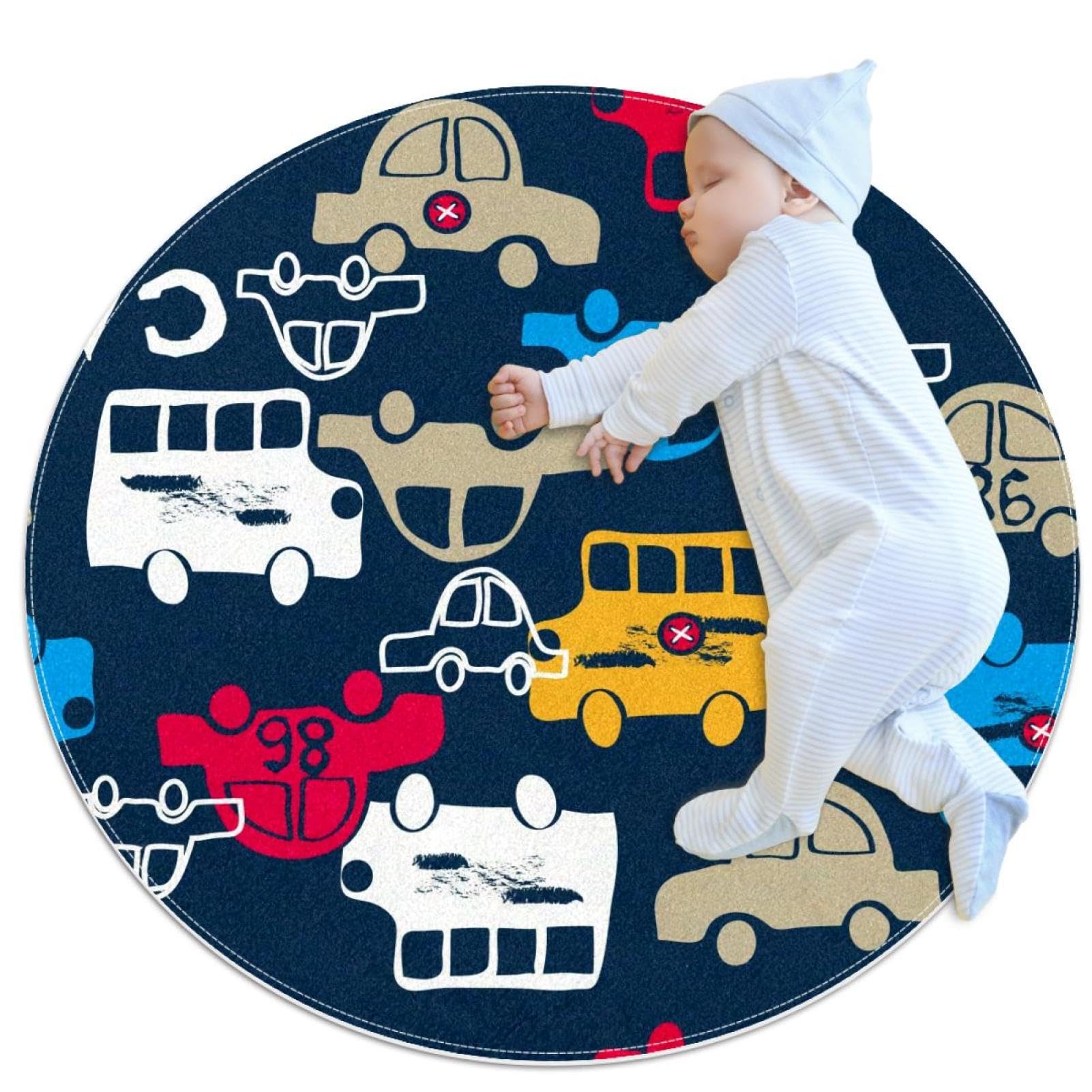 Tapis de canapé rond de qualité supérieure 1m motif taxi