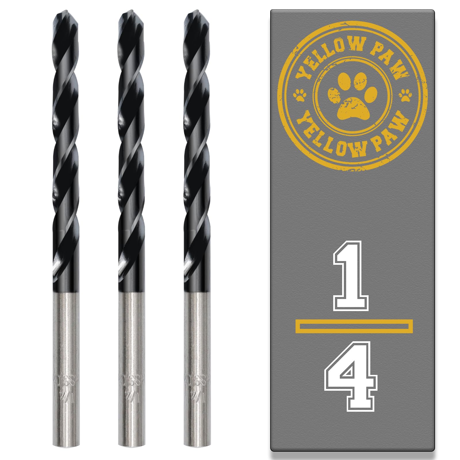 1/4" Cobalt Drill Bits - 3 Pack for Metal & Steel -1