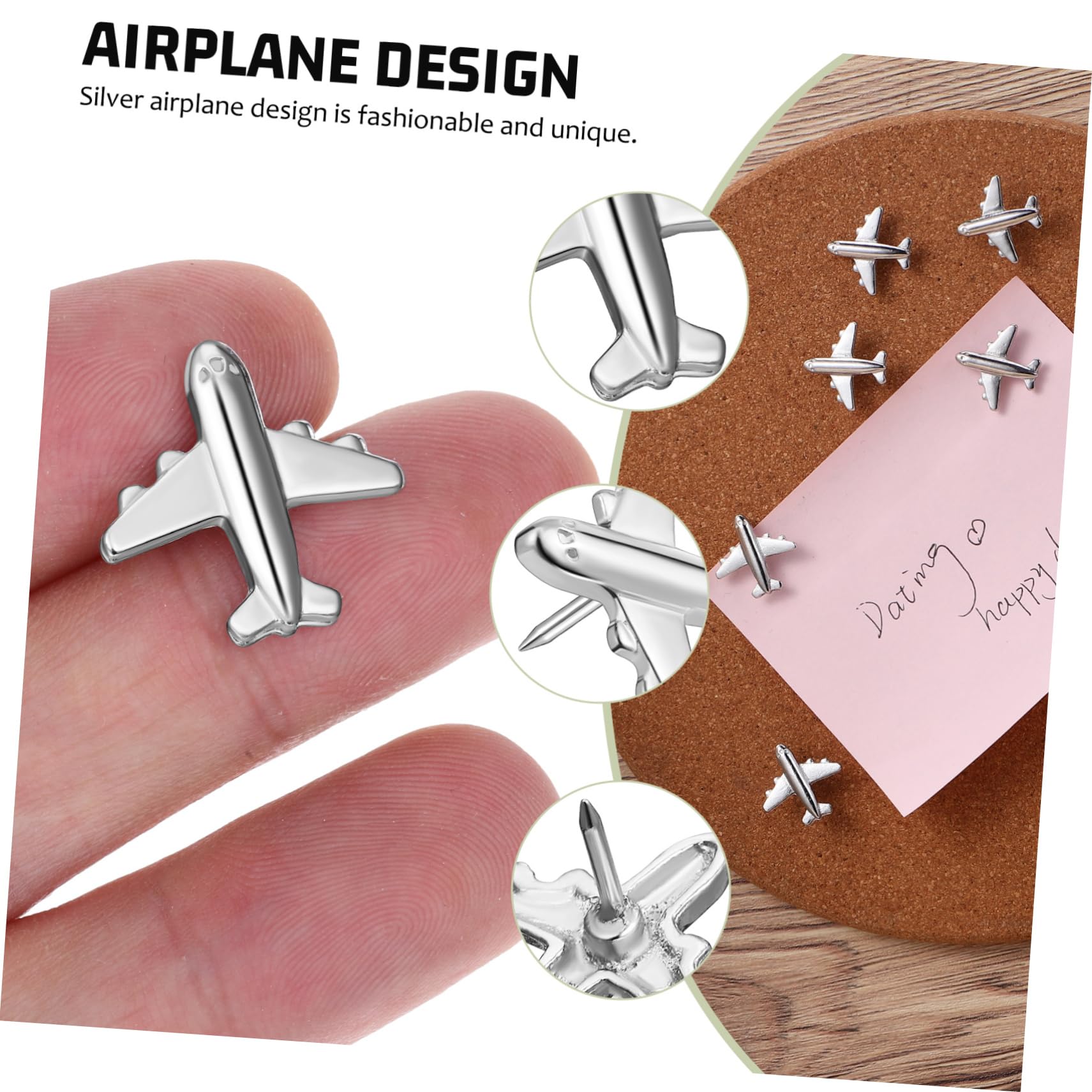 GLEAVI 120stücke Flugzeug-pinnnadeln Aus Metall Dekorative Reißzwecken Für Korktafel Pinnwand Für Notizen Fotos Und Mehr Nadel Stilvolles Design