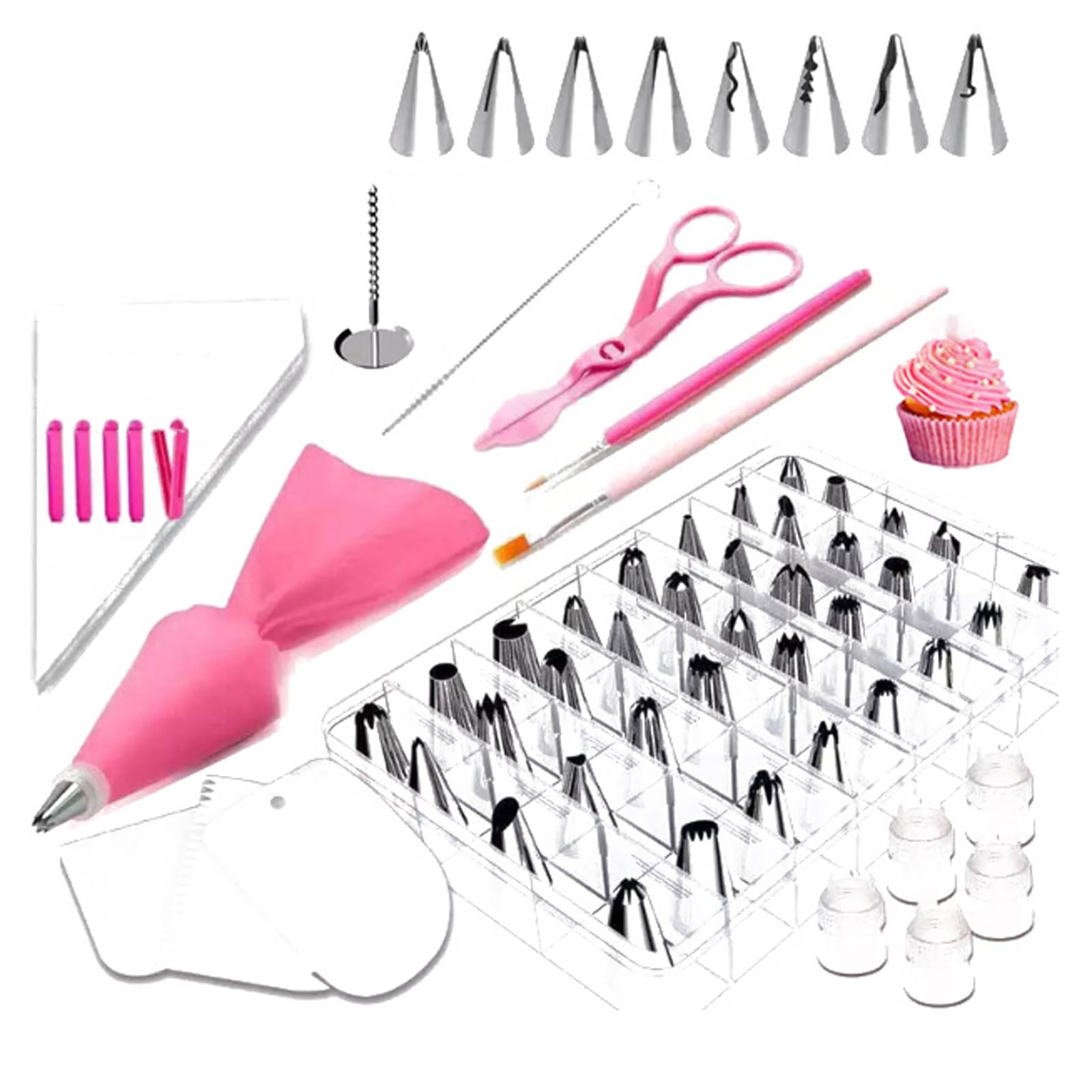 Kit de decoración Pasteles 83 Piezas, raspador Crema Acero Inoxidable, Tijeras, Galletas, Juego Herramientas for Hornear Mantequilla