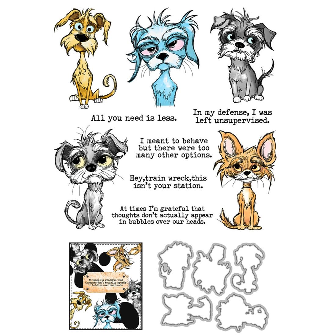 Dog Animal Clear Stamps and Cutting Dies Sets for Card Making โ image 1