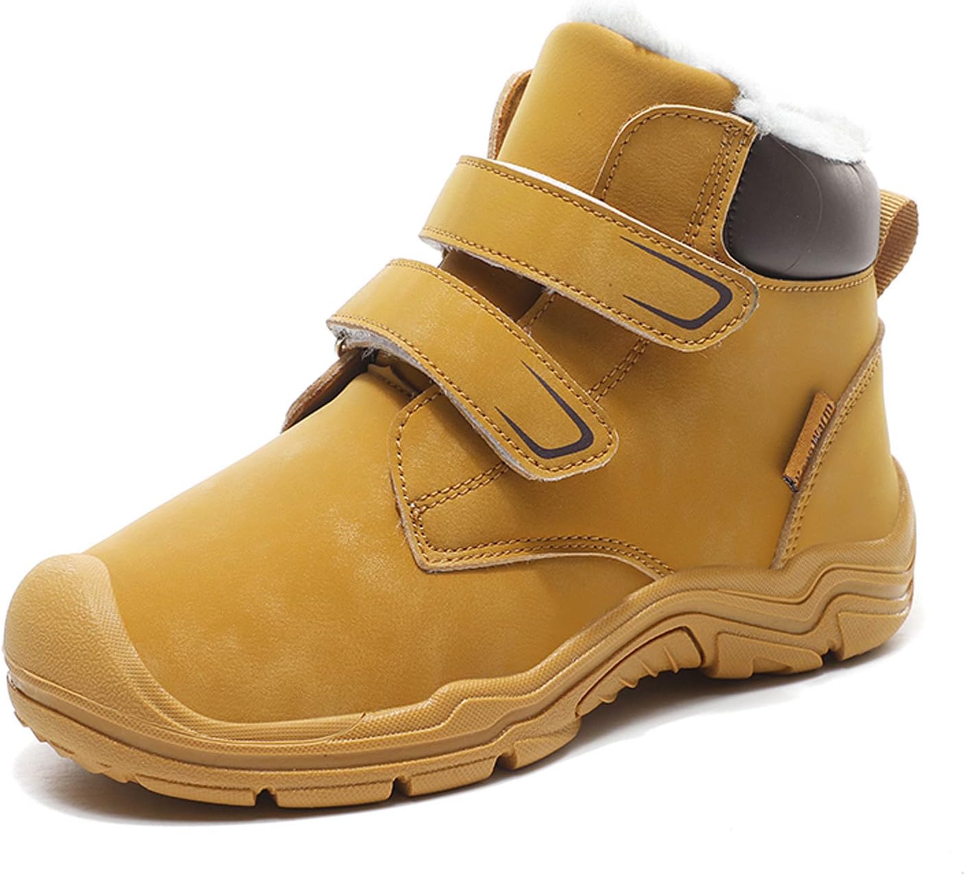 FLIOZY Kids Snow Boots Boys Girls Winter Warm Lined Hiking Walking Boots Outdoor Non-Slip Trekking Shoes Ankle Boots