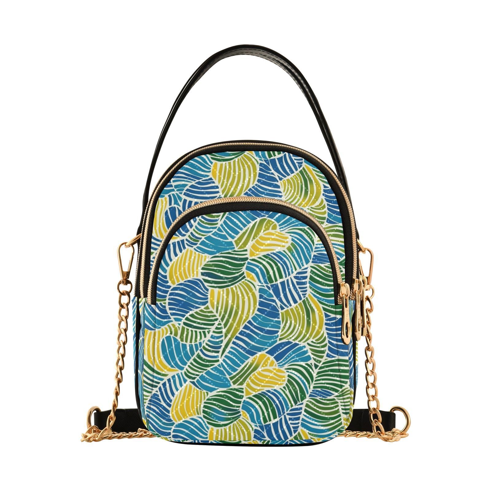 Sac à dos à bandoulière multipoche géométrique pour l'automne - 8