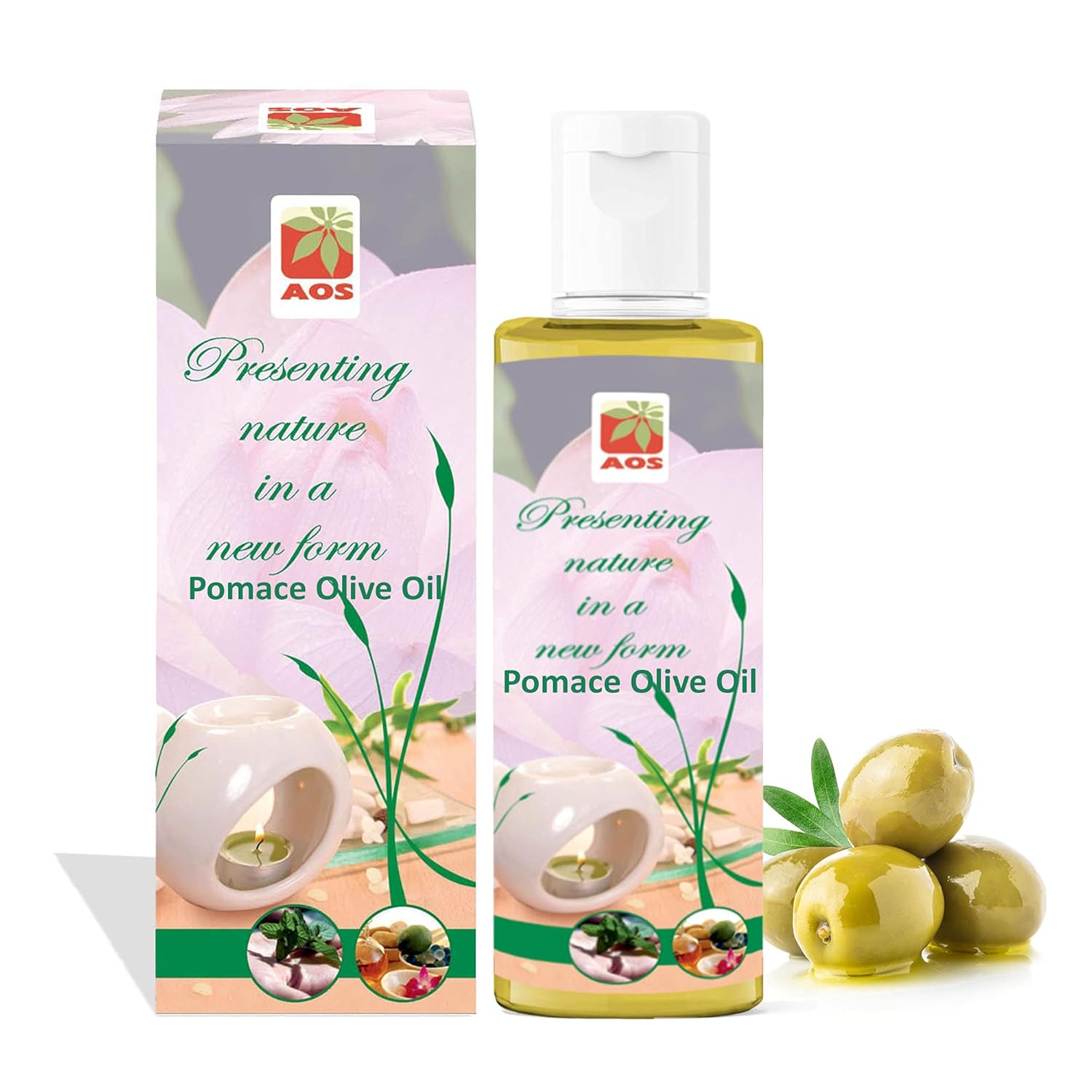 AOS Products 100% Pure Pomace olive oil 50 ml extracted by steam distillation pomace olive oil