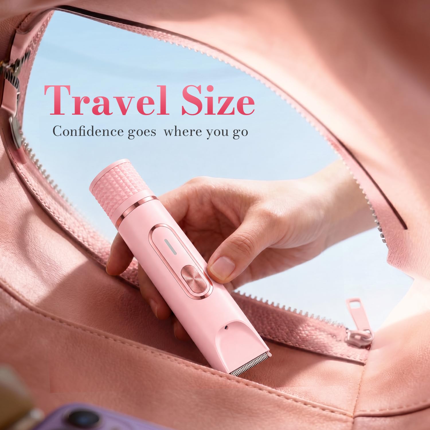 JTF Rasoio Elettrico Donna 4-in-1,Depilatore per Parti Intime, Bikini, Viso, Ascelle, Gambe e Braccia – IPX7 Impermeabile,Ricaricabile USB, Uso Bagnato e Asciutto (Rosa)