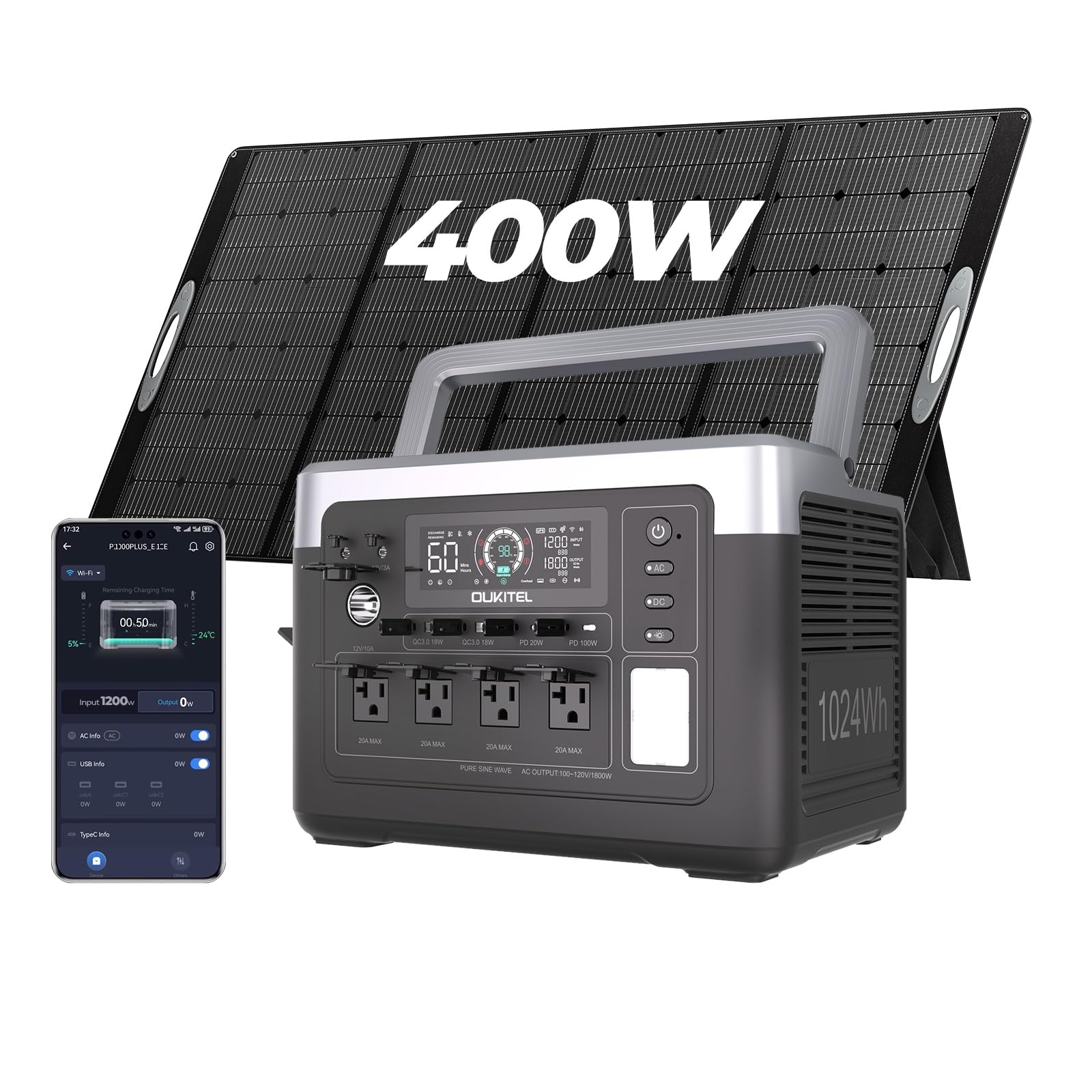 s*u様 【ほぼ新品！】格安！OUKITEL ポータブル電源 P1000 PLU Amazon.co.jp: OUKITEL ポータブル電源 P1000 PLUS 大容量