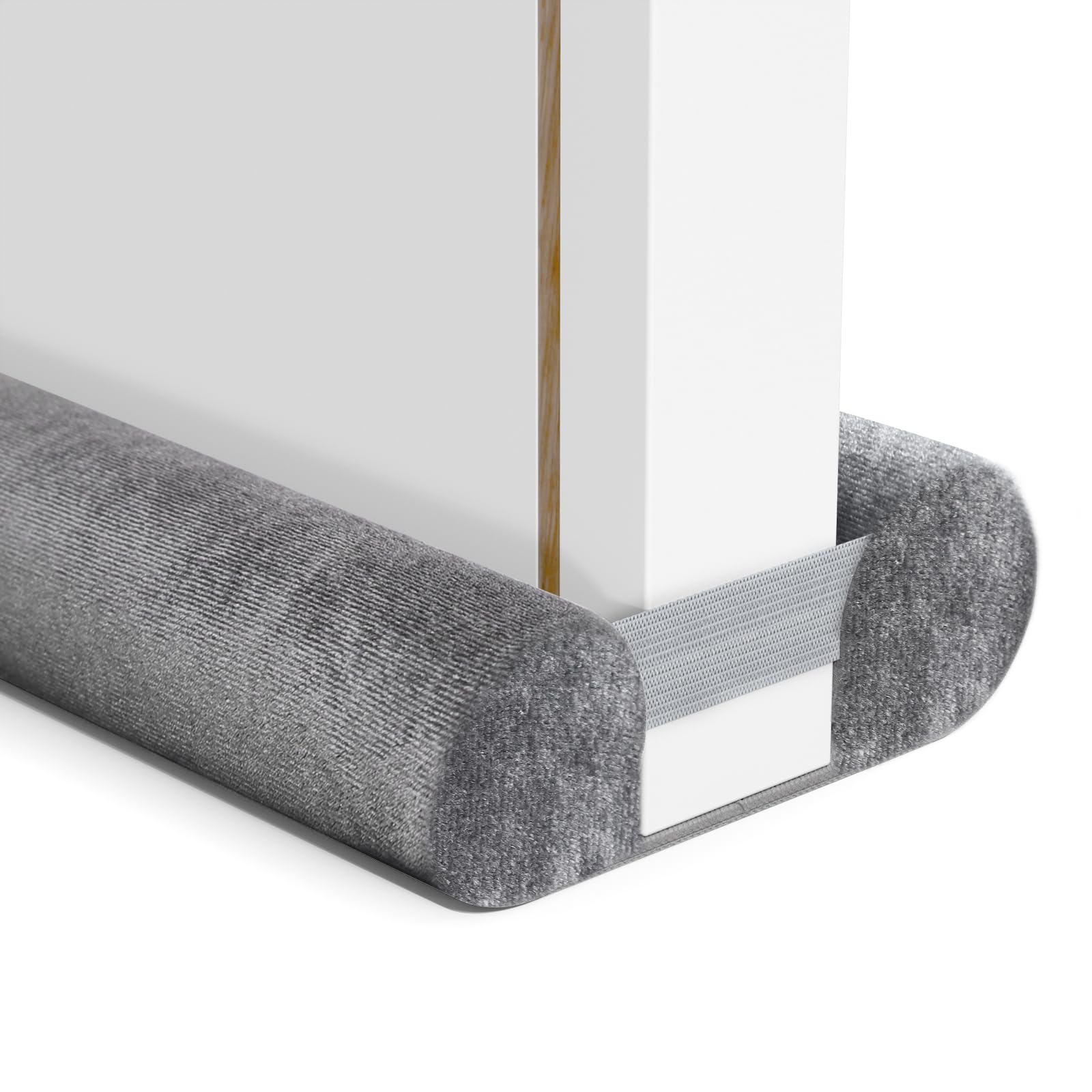 BKSAI Door Draft Stopper for Bottom of Door, Under Door Gap Filler/Seal for Big Gap, No Folding Required, Flexible Installation Door Sweep