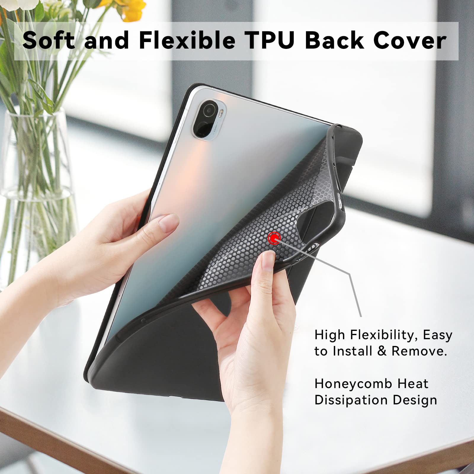 MuyDoux etui do Xiaomi Mi Pad 5/5 Pro 11 cali 2021, gładka przednia pokrywa i miękki tył, automatyczne wygaszanie/wybudzanie, ultra cienkie, lekkie etui ochronne do Xiaomi Mi Pad 5 / Mi Pad 5 Pro 5G,