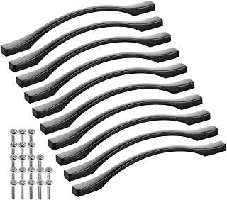 SOTECH Pack of 10pcs Aluminium Furniture Handles BLACKLINE XV BA 160mm Matt Black (Length 196mm, Width 1.2cm, Height 26mm) Kitchen Handle Chest Handle