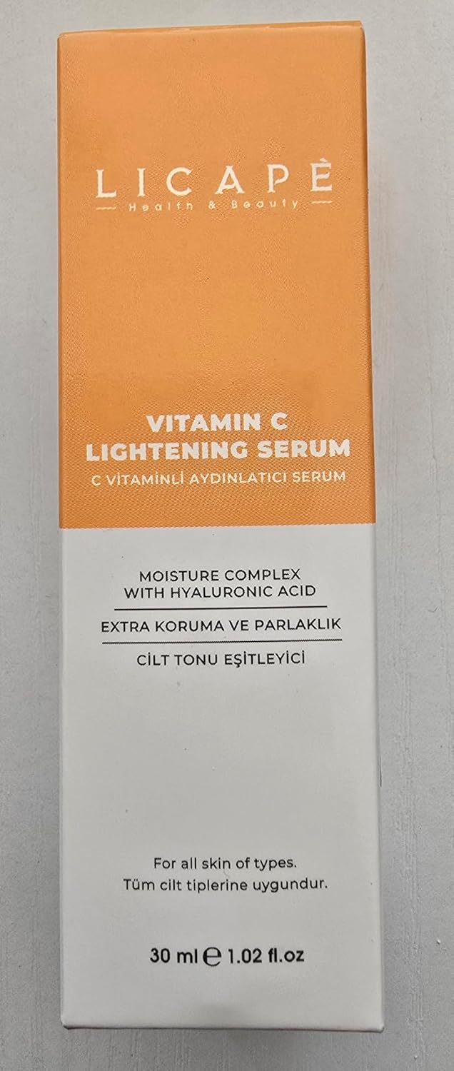 LICAPE® Vitamin C Face Serum| 30 ml | High Dose Anti-Ageing Hyaluronic Serum - Face Care; Moisturising for Radiant Skin - Against Wrinkles, Fine Lines, Pigment Spots; Tired Skin