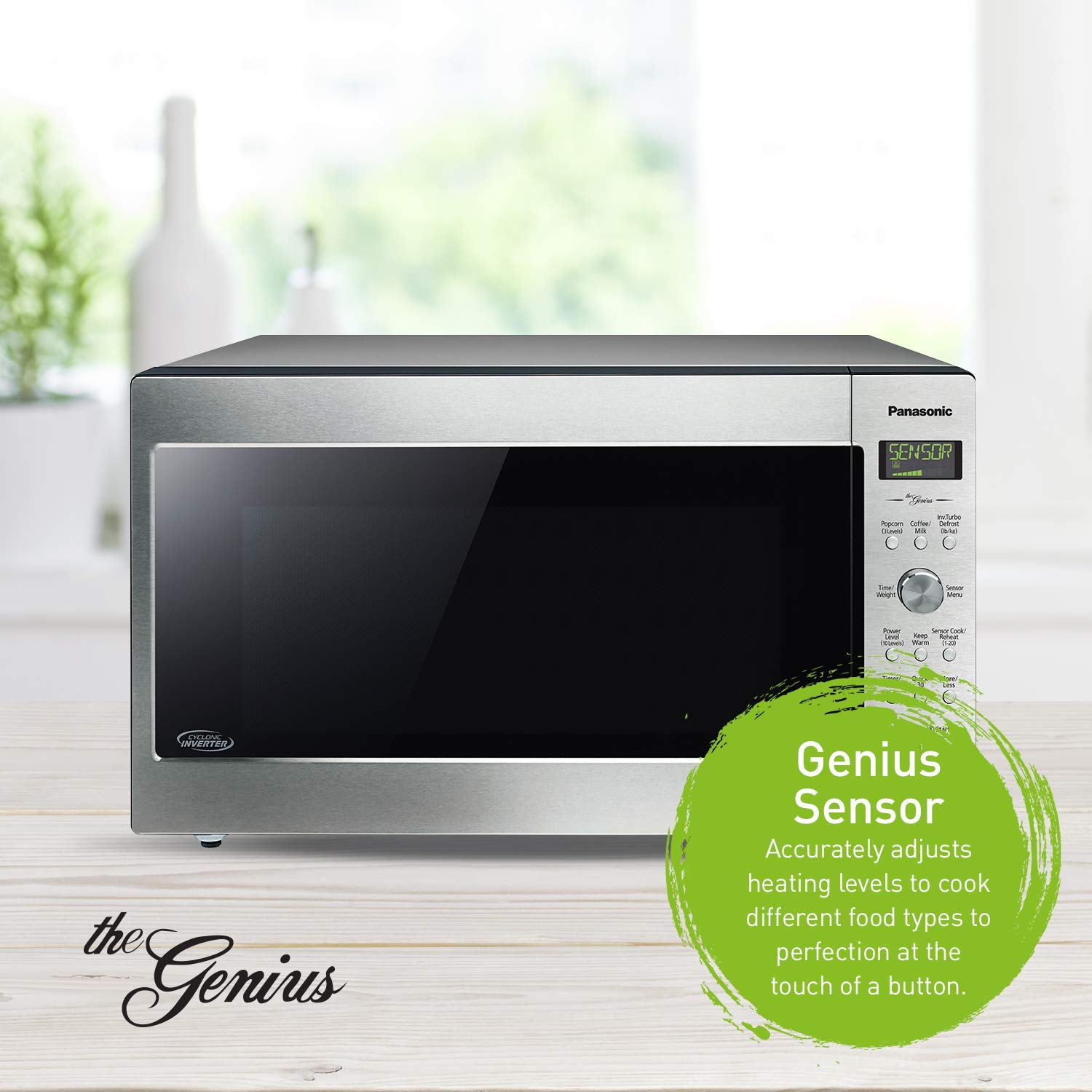Panasonic - ※はや Panasonic 1200W Cyclonic Inverter Microwave with Genius Sensor