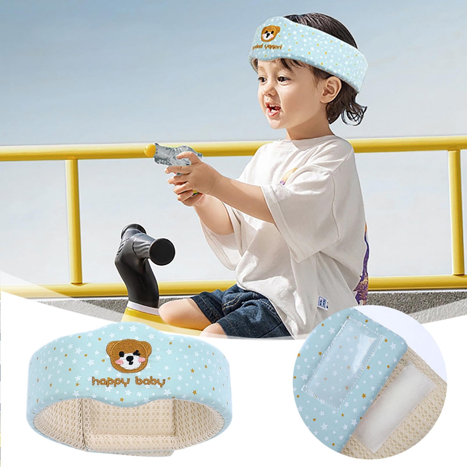Casque Bebe Antichoc Protection,Casque Bébé Anti Choc,Protection de tête anti-chute pour bébé,Casque Protection Bebe,Casque Anti Chute Bebe,Ajustable,Convient Aux Enfants De 6 à 36 Mois (18x6cm)