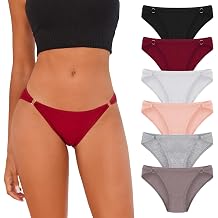 XI LIU Cotton Underwear for Women Soft Stretch Womens Cotton Bikini Panties 6 Pack