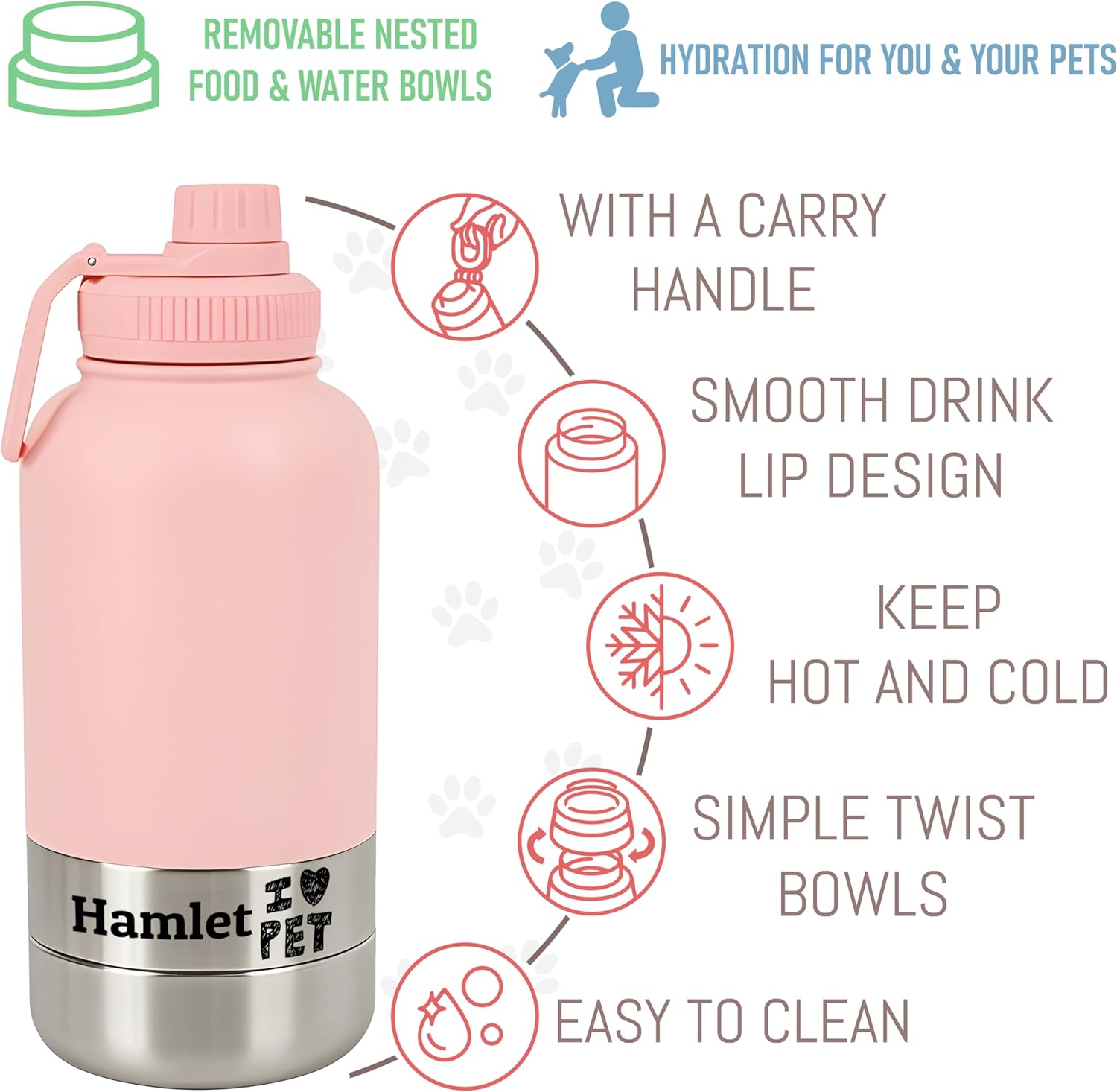 Custom Water Tumbler with Bowls Personalized Stainless Steel Travel Bottle Design 03 Pink - Image 5