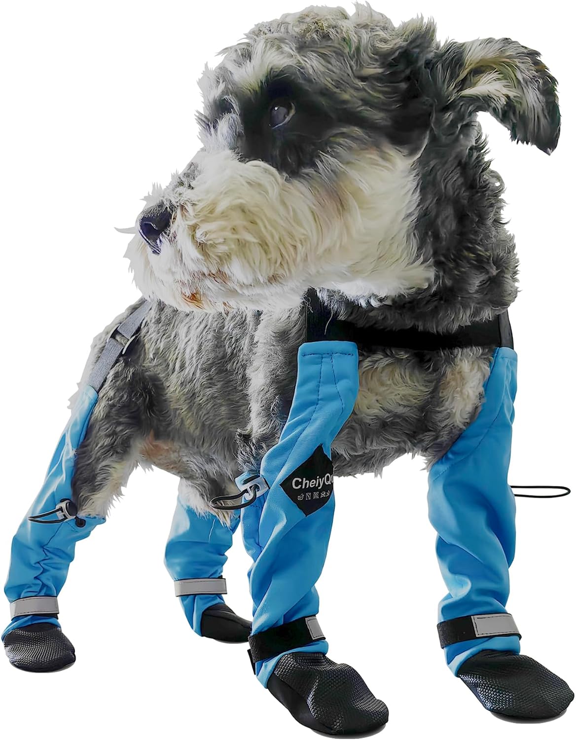 Dog Suspender Boots Dog Booties for Winter with Anti-Slip Suspenders Reflective Boots & Paw Protectors for Hiking, Snowy Days, Muddy or Sandy Ground, ​Medium